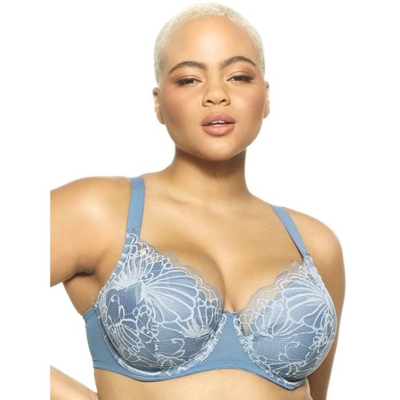 FELINA Tempting Lace Underwire Bra Blue 34C #13506 - Picture 1 of 7